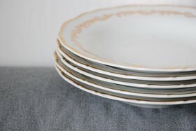 Hluboké vintage zlacené talíře - 3