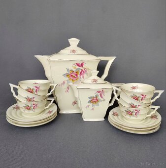 Starožitný porcelánový čajový servis od MZ Art Deco - 3