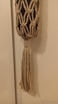 Macramé nosič láhve, barva Cappuccino - 3