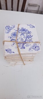 Dlaždice s modrobílým dekorem, styl cibuláku 15x15 cm - 3