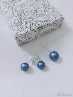 Ag 925 set zdobený perličkami Swarovski Elements - 3
