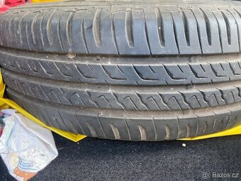 Plechové disky 15” 5x108 a letní pneu 195/65/R15 - 3