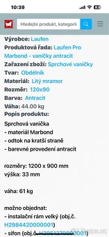 vanička do sprchoveho koutu Laufen 120x90 - 3