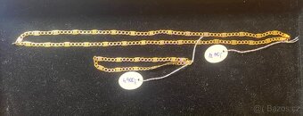 Set - řetízek a náramek 14K, 585/1000 Au - 3