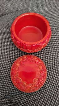 Malachitové sklo dóza - 3