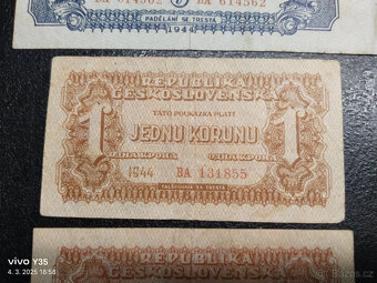Korunové poukázky 1944 Československo - 3