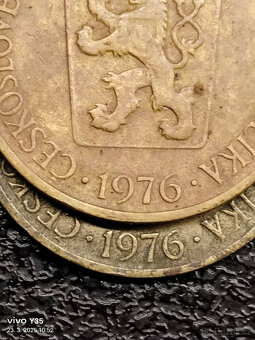 1 koruna 1976 obě varianty - 3