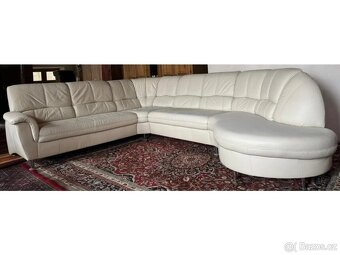 Rohová kožená sedací souprava, 3302 - 3