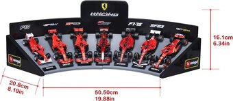 Set 7 modelů Ferrari Bburago 1:43 s podstavcem - 3