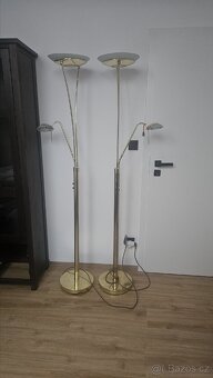 Interiérová sloupová lampa zlatá - 3