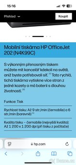 Tiskárna HP OfficeJet 202 mobile printer - 3
