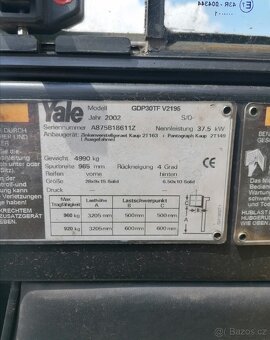 Prodám vzv Yale GDP 30 TF +Otočné sviraci vidlice. - 3