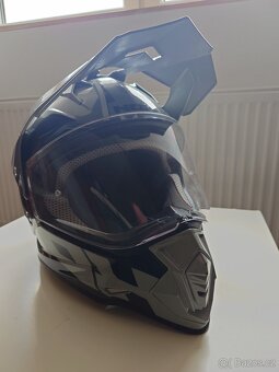 Enduro přilba NOX N312 Crow černo-šedá - Velikost : L - 3