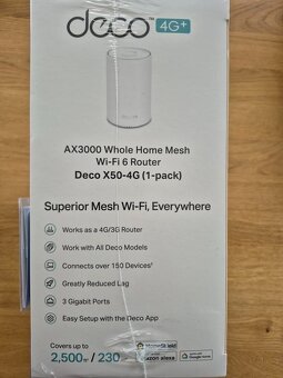 Wi-Fi 6 Router - Deco X50 - 4G+, TP - link - 3