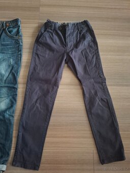 Džíny 146, společenské kalhoty 134 - 3