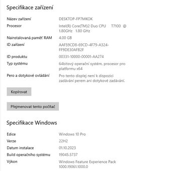Lenovo T61,CPU T7100,WIN 10,HDD 80GB,RAM 4GB,14 palců - 3