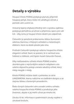 POÄNG houpací křeslo – IKEA, bíle moř. dub. dýha / zelená - 3