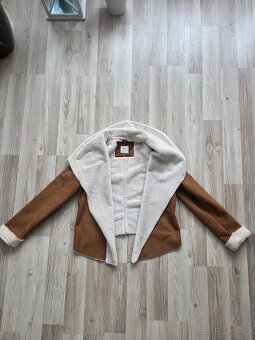 Kožený kabátek semišový Vero Moda Denim vel.S - 3