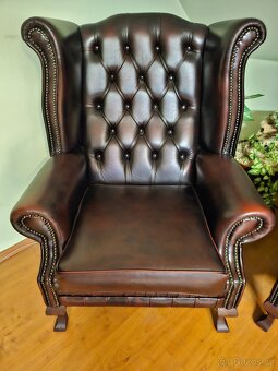 Kožená sedací souprava Queen Anne 3+1+1 - 3