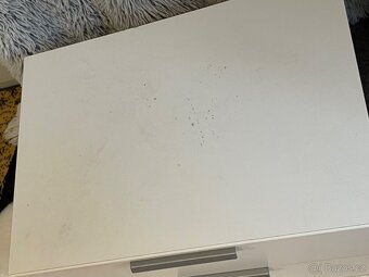 Dva noční stolky set, bílé, 2 zásuvky každý - 3