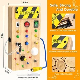 Montessori-dřevěné prkénko s aktivitami - 3