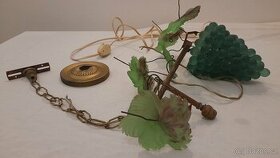 Vintage Art Nouveau Murano Czech Glass Grape Cluster Fruit - 3