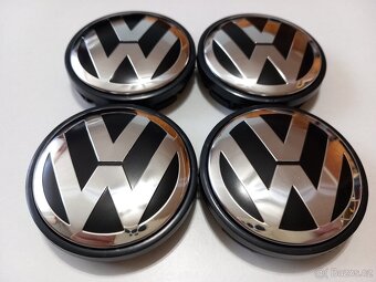 Středové krytky Vw, 56x52mm chrom logo - 3