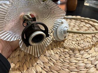 Retro skleněný lustr - 3