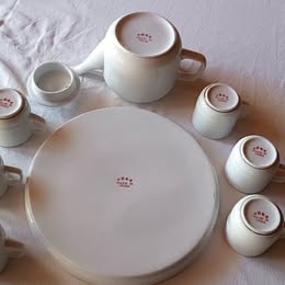 Porcelánová čajová souprava s orientálním motivem – 8 dílů - 3