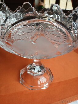 Broušená křišťál mísa na ovoce - 3