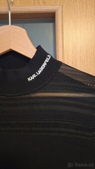 Černé tričko KARL LAGERFELD s dlouhým rukávem vel. S - 3