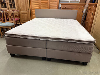 Zánovní boxspring dvoupostel značková - 3