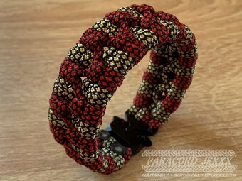 PARACORD náramek (19 cm) red - bronze - 3