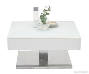 Konferenční stolek s úložným prostorem a otočnou deskou - 3