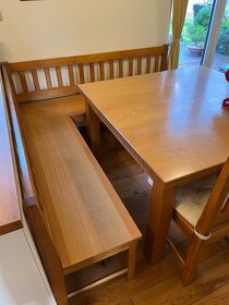 Stůl, lavice a 4 židle - masiv - 3