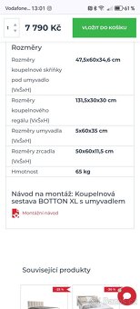 Koupelnová skříňka s umyvadlem. - 3