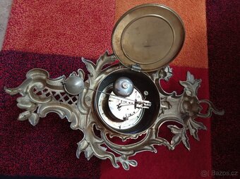 zlacené hodiny délka 55cm, funkční, bicí - 3
