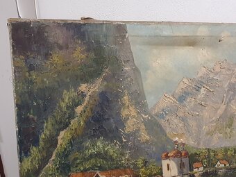 starožitný obraz Kostel u jezera - 3