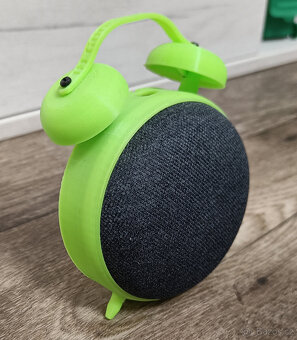 Google Home mini - 3D budík - hlasový asistent - 3