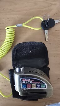 Zámek s alarmem na kotoučové brzdy + držák na mobil . - 3
