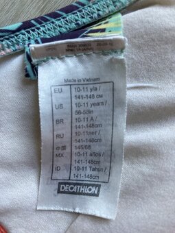 Dívčí dvoudílné plavky, 10-11 let Decathlon - 3