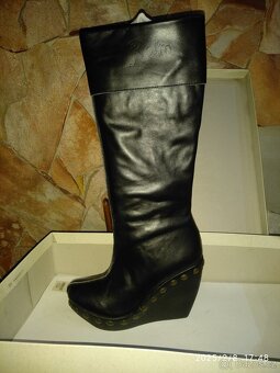 nové kožené kozačky vel.39 - 3
