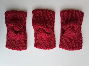 nové, pletené čelenky s uzlem - 3