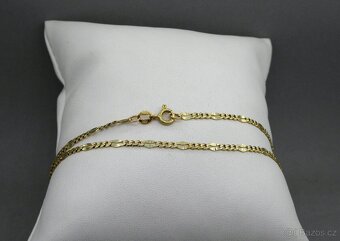 Zlatý plochý řetízek - 3