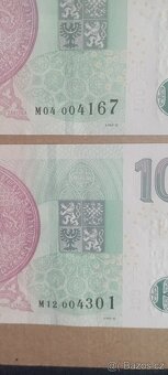 100 Kč s přítiskem UNC - 3