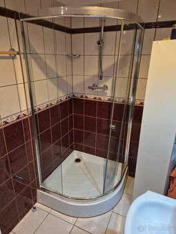 Sprchový kout 90x90 čtvrtkruh, sklo - použité, i na díly - 3