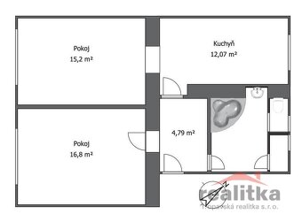 Pronájem bytu 2+1 57 m2, Opava, ul. Nám. Sv. Hedviky - 3