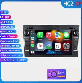 2GB Nové Android Autorádio Opel CarPlay, Astra, Vectra,Corsa - 3