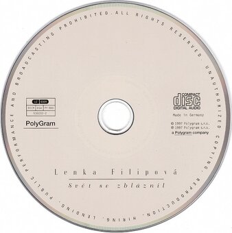 Prodám CD -  Filipová Lenka - 3