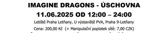 IMAGINE DRAGONS: LOOM 11.6.2025 - 2 lístky + úschovna - 3